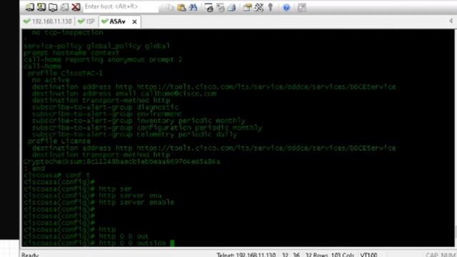 ASMD CISCO ASA 9.9.2 en EVE.ng смотреть онлайн