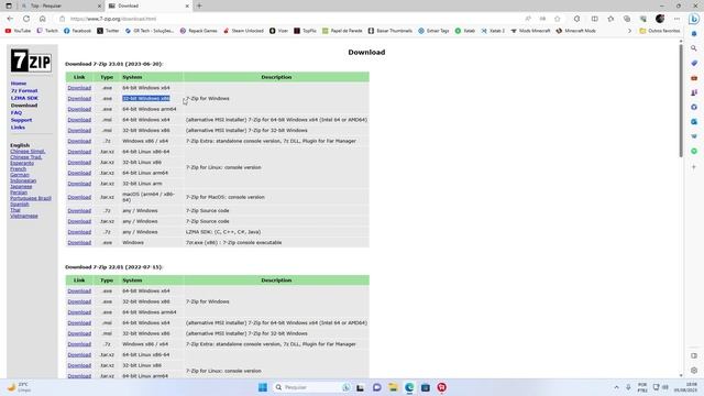 Como baixar e instalar 7-ZIP (32Bits e 64Bits) - Melhor Compactador/Descompactador de Arquivos смотреть онлайн