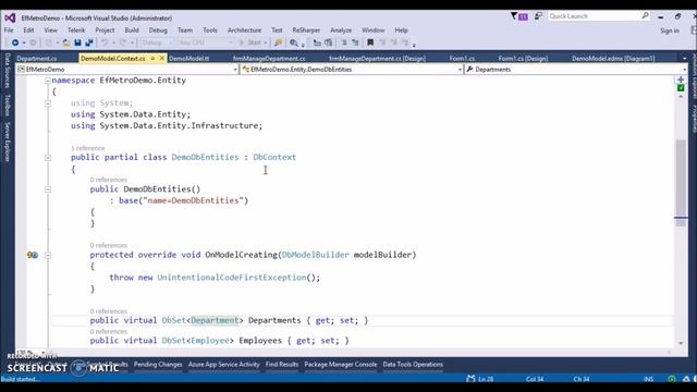 Entity Framework Database First Separate Entity Layer From Data Layer смотреть онлайн