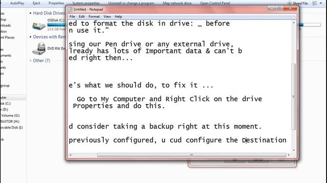 How to SOLVE - You need to Format the Disk in Drive before you can use it Error ! смотреть онлайн