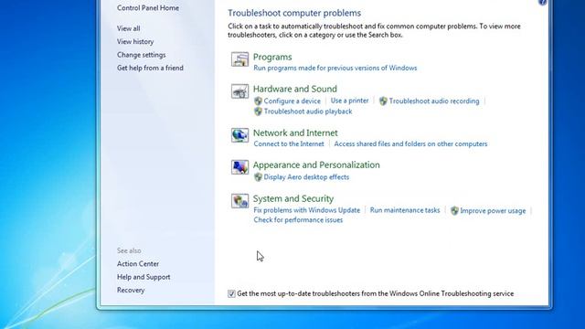 Windows 7 Action Center смотреть онлайн