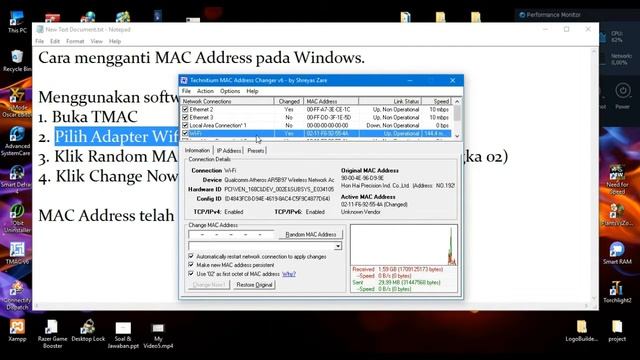 Tutorial Mengganti MAC Address Windows смотреть онлайн