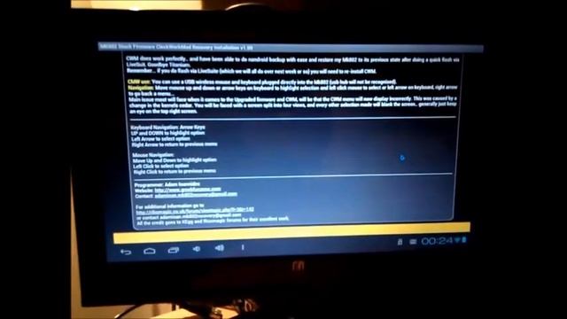 MK802 Stock Firmware 4.0.3 ClockWorkMod Recovery installation смотреть онлайн