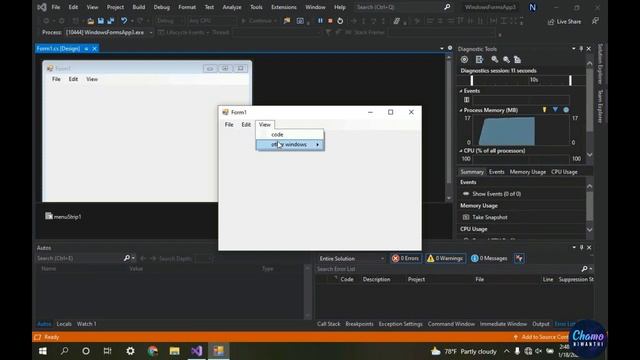 How to use menu strip in visual studio windows forms application 2019 | menu strip in visual studi смотреть онлайн