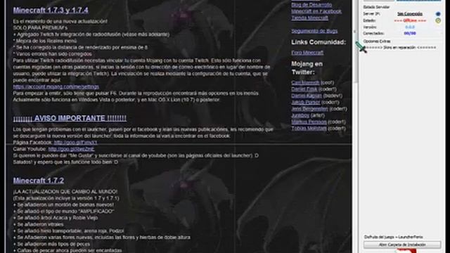 Como descargar Minecraft launcher 1.7.4|Pirata| Marzo 2014 смотреть онлайн