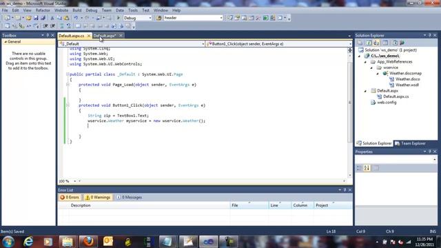 Weather Web Service in ASP.net 4.0 смотреть онлайн
