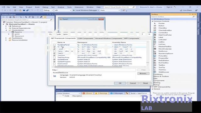 How to add trackbar toolbox Visual Studio смотреть онлайн