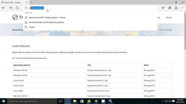 Install Traccar on Windows (outdated)