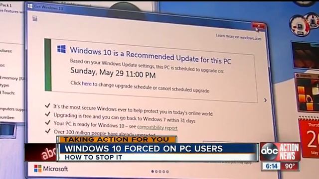 ABC Action News Ch11 - Sneaky Windows 10 Upgrade смотреть онлайн