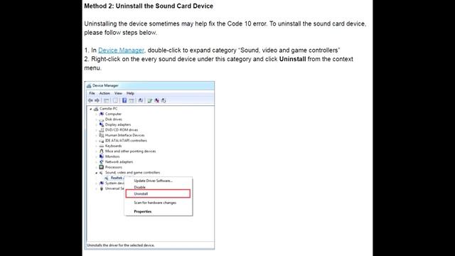 Fixed this device cannot start code 10 – high definition audio device смотреть онлайн