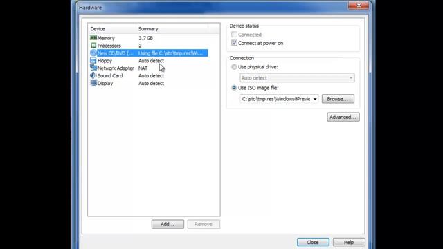 Install Windows 8 consumer preview on VMWare Player смотреть онлайн