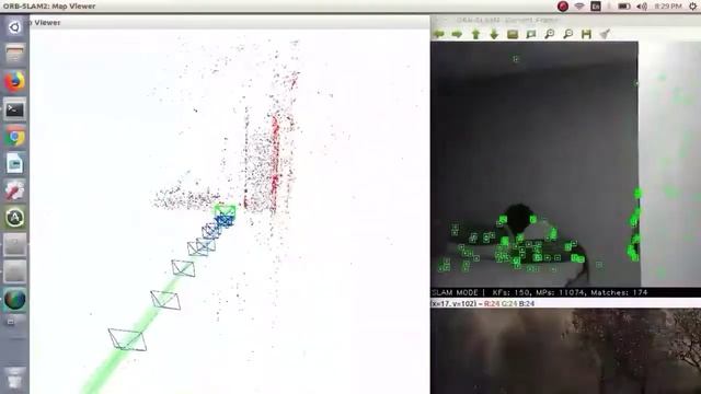 ORB Slam 2 RGBD | Using Microsoft kinect смотреть онлайн