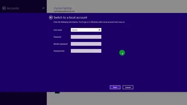 How to login into local account instead Microsoft Account in Windows 8.1 смотреть онлайн