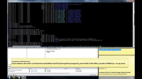 How to install SCSI controller driver in VMware ESXi server and add local storage