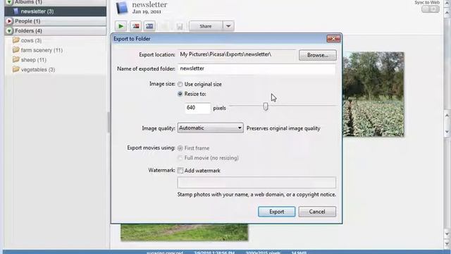 Picasa 10 - Exporting a Picture смотреть онлайн