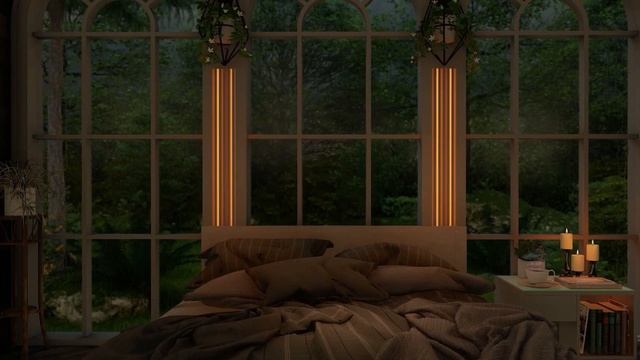 Rain on Window Sounds in Cozy Bed - !!Help You Sleep, Study, Relax!! смотреть онлайн