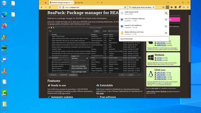 Reaper portable install with ReaPack and SWS Windows смотреть онлайн
