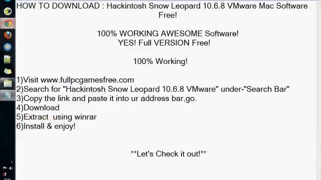 Hackintosh Snow Leopard 10.6.8 Download FREE VMware Intel/AMD (mac) Full Version! 100% working! смотреть онлайн