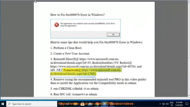 Fix 0xc00007b Error in Windows 10/8/7 (2021 Full Tips) смотреть онлайн