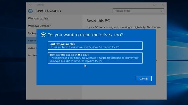 Windows 10 - How To Clean Factory Reset and Remove Personal Information смотреть онлайн