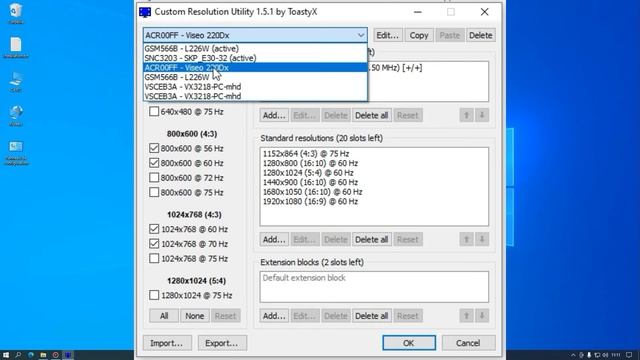 Utilisation C.R.U. 1.5.1 (Custom Resolution Utility) смотреть онлайн