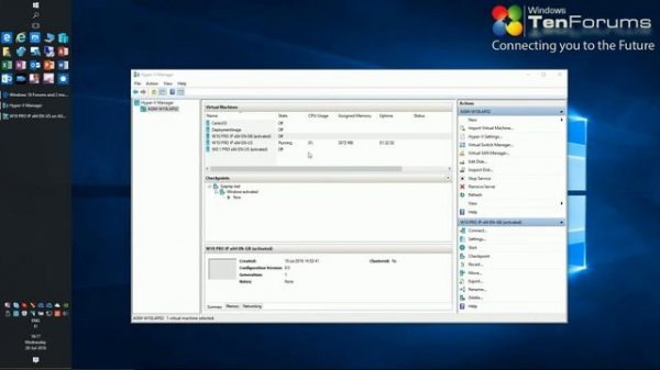 Hyper-V: Export Virtual Machine