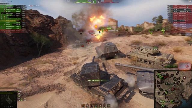 Мир Танков! FV 4005 наносит урон танку ИС-7 на 2000 смотреть онлайн