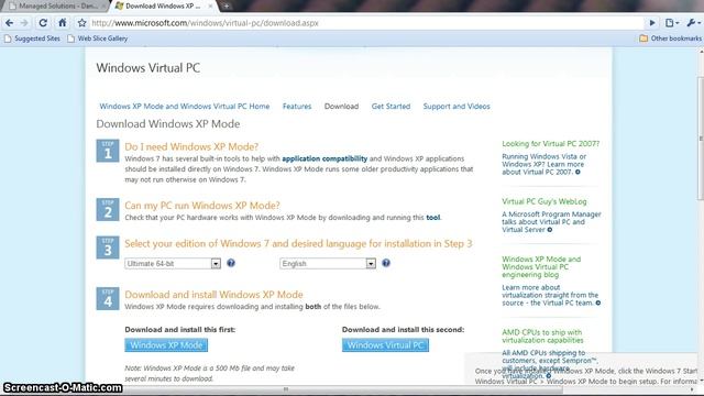 Windows 7 Application Compatibility and XP Mode смотреть онлайн