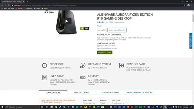 Alienware Aurora R11 Review смотреть онлайн