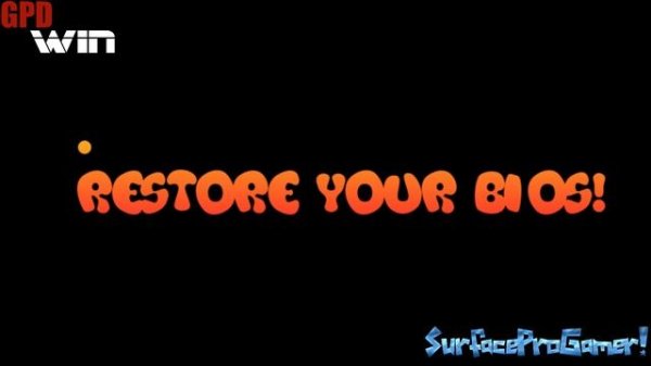 GPD WIN - RESTORE BIOS DEFAULT - Optimized Defaults Aptio Setup Utility 2016