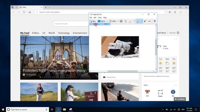 How to Take Screenshot in Windows 10 (Simple Tutorial - Windows Snipping Tool) смотреть онлайн