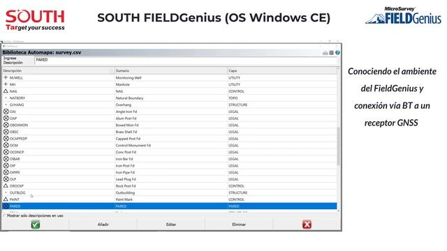 2.- SOUTH Fieldgenius (Windows CE) - Conociendo el ambiente de FG y conexión vía BT a receptor GNSS смотреть онлайн
