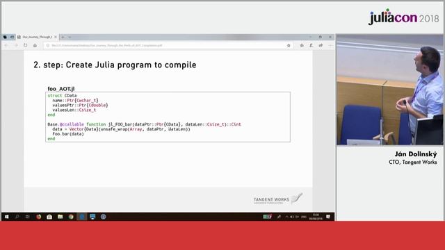 Our Journey Through the Perils of AOT Compilation | Ján Dolinský | JuliaCon 2018 смотреть онлайн