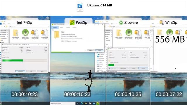 Adu Cepat Aplikasi Zip (7-Zip, PeaZip, Zipware, dan Winzip) смотреть онлайн