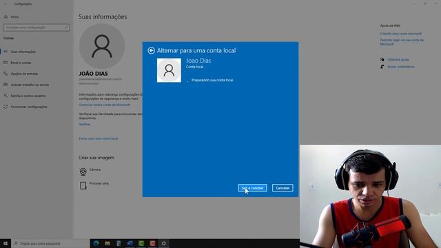 Como Remover a Conta Microsoft do Windows 10 смотреть онлайн