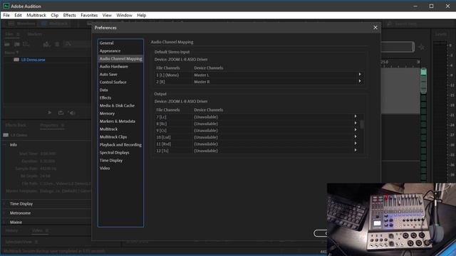Zoom LiveTrak L-8 Audio Interface Configuration with Windows 10 and Adobe Audition смотреть онлайн
