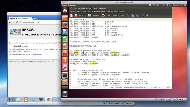 Servidor Proxy con Squid. Ejemplos Filtrado Simple con ACLs смотреть онлайн