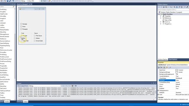 C# Programming Check Boxes and Radio Buttons смотреть онлайн
