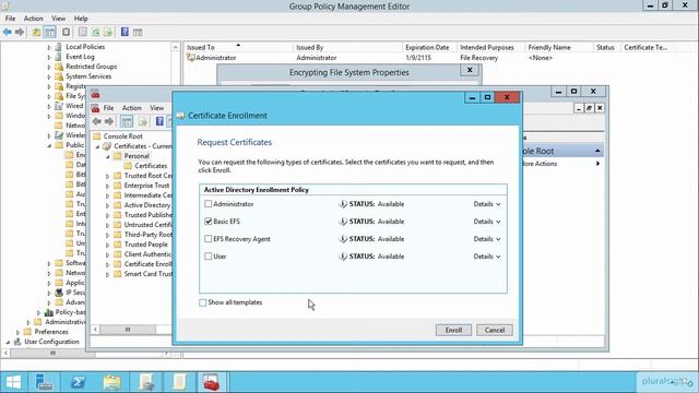 Manage EFS Certificates, Including Backup and Restore смотреть онлайн