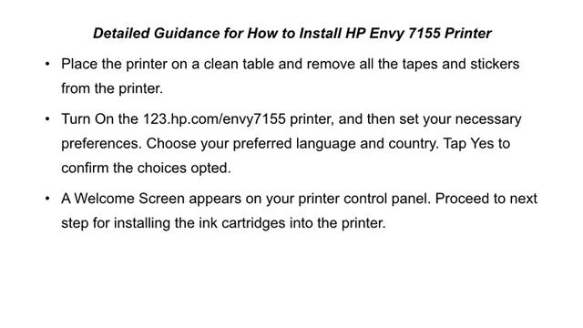 HP Envy 7155 Printer First-Time Installation Guidance | 123.hp.com/envy7155 смотреть онлайн