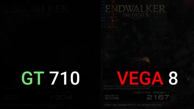 Final Fantasy XIV Endwalker GT 710 VS VEGA 8 | FPS Comparison| Windows 11 смотреть онлайн