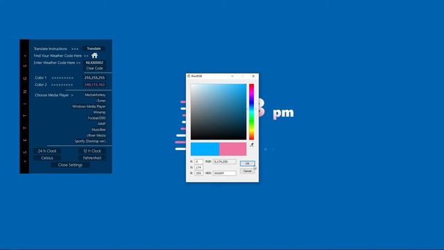 Bluesh Rainmeter Clock And Visualizer Skin | Rainmeterbase