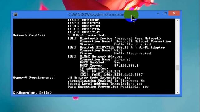 System information using CMD смотреть онлайн