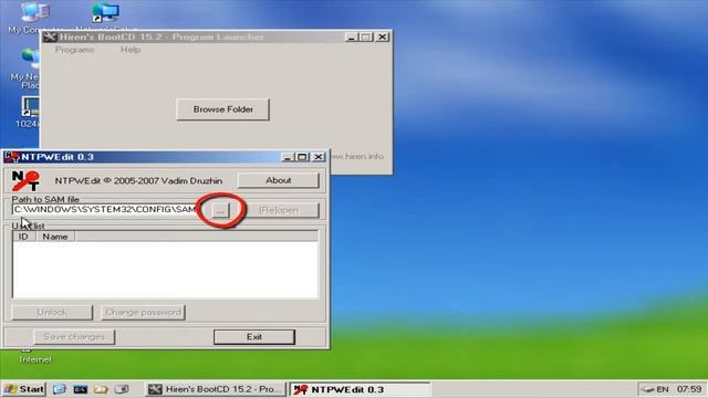 Como quitar contraseña administrador en Windows Xp-vista-7 y 8 con Hiren`s bootCD 15 2 смотреть онлайн