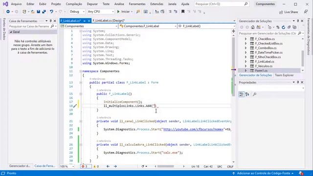 LinkLabel - Curso Programação Completo C# Visual Studio - Aula 71 смотреть онлайн