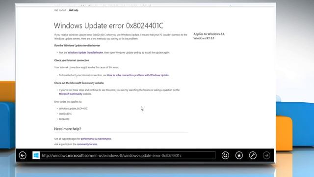 Windows® Update error 0x8024401C on Windows® 8.1 PC смотреть онлайн