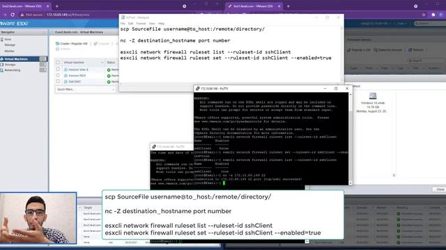 Copy files between ESXi hosts using SCP Command|انتقال فایل بین هاست های ESXi با استفاده از دستورSC смотреть онлайн