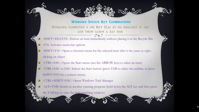 Zolai/Zopau in Windows System Key Combination (Shortcut) bang ci zat ding смотреть онлайн