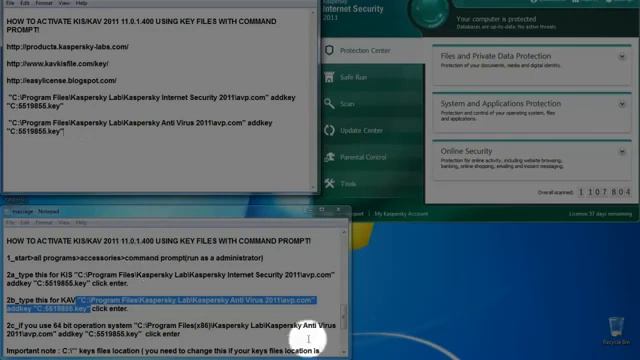 HOW TO ACTIVATE KASPERSKY 2 13 0 1 4190 ACTIVATION TRICK USING COMMAND PROMPT WITH KEY FILES Yo смотреть онлайн