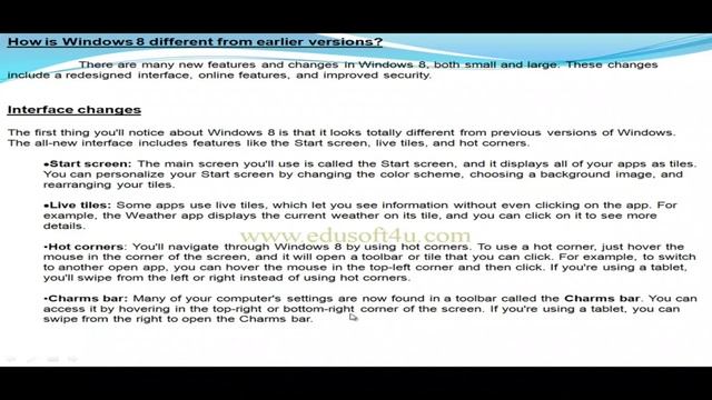 Interface Changes in Windows 8 Features-Lesson-2 смотреть онлайн